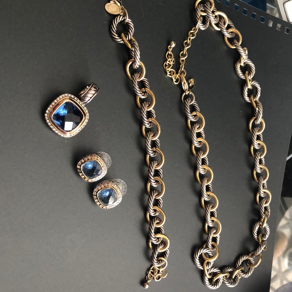 Prestige Jewelry 4 Piece Aquamarine Crystal Set
